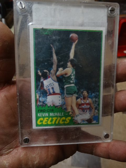 lot 1026 image: Kevin McHale Celtics basketball card in plastic case
