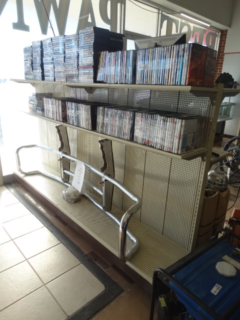 lot 1066 image: 8 ft section double sided lozier shelving