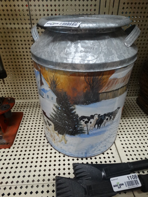 lot 1106 image: Milk can popcorn tin