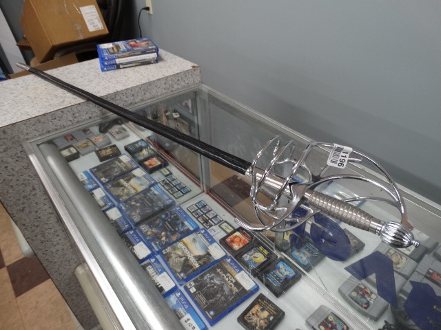 lot 1196 image: Large Metal Swoard with sheath