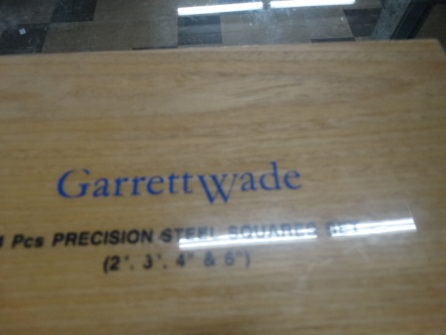 lot 1248 image: Garrett Wade 4 pc precision steel square set.