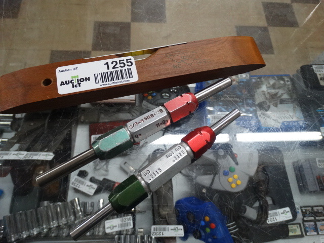 lot 1255 image: wooden torpedo level misc tools