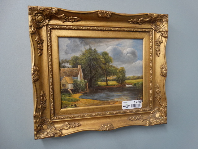 lot 1280 image: Small Framed painting