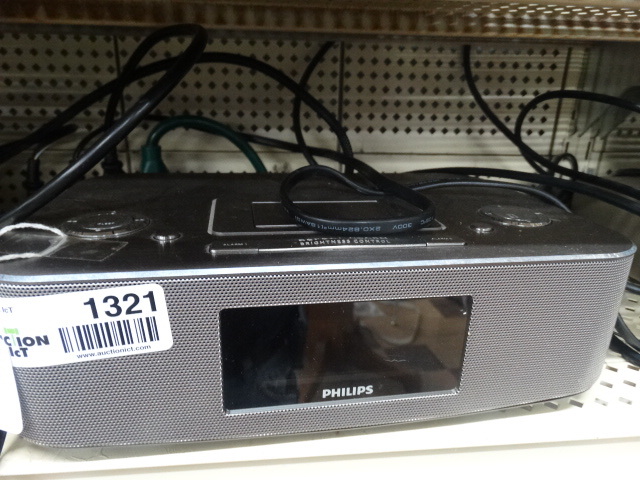 lot 1321 image: Phillips I Phone I pod docking station radio