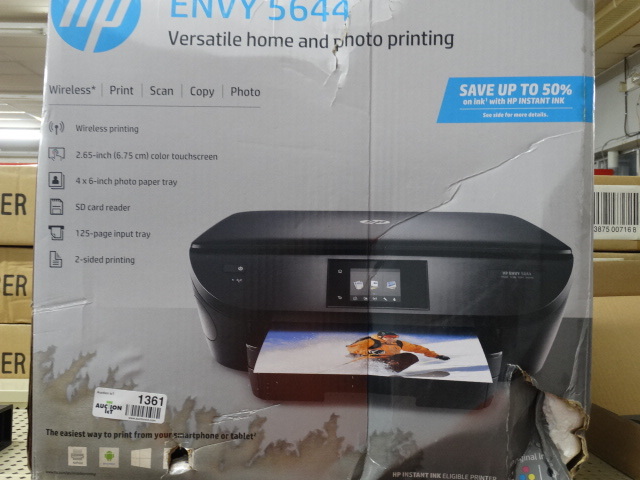 lot 1361 image: HP Envy 5644 printer- in box