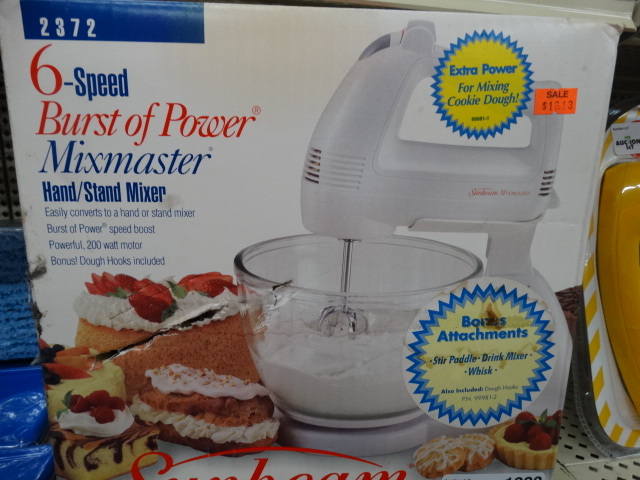 lot 1393 image: Sunbeam 6 speed mixmaster handstand mixer in box