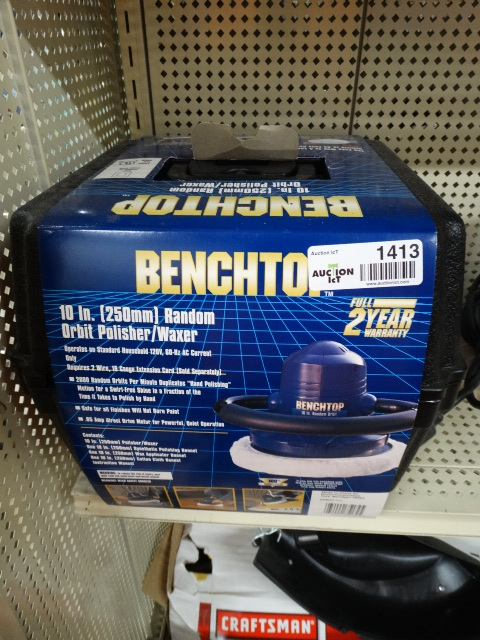 lot 1413 image: Benchtop 10 random orbit polisherwaxer in box