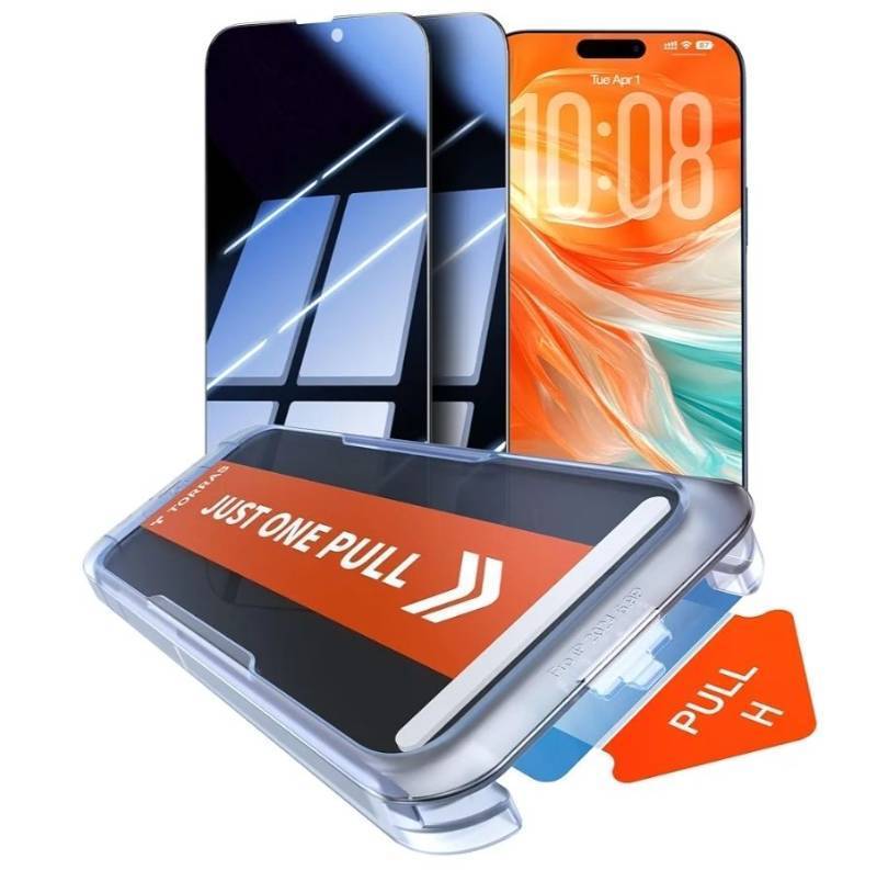 lot 63349 image: iPhone 17 Pro Privacy Screen Protector 25° Anti Spy Military-Grade 9H Aerospace Tempered Glass Anti-Scratch Full Coverage Fit Privacy Screen Protector 17 Pro 6.3 1 Pack - Retail $17