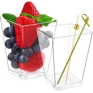 lot 38219 image: 5oz Plastic Charcuterie Cups, 50 Sets - Retail $19