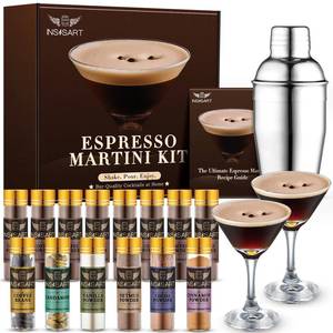 lot 38224 image: Espresso Martini Gift Kit - All-in-One Cocktail Maker with Espresso Mix & Bar Tool, Ideal Gift for Women, Coffee Lovers, Cocktail Enthusiasts - Retail $40