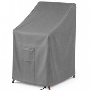 lot 38235 image: Stackable Patio Chair Cover,100% Waterproof Outdoor Chair Cover, Heavy Duty Lawn Patio Furniture Covers,Fits for 4-6 Stackable Dining Chairs,36Lx28Wx47H,Grey - Retail $25