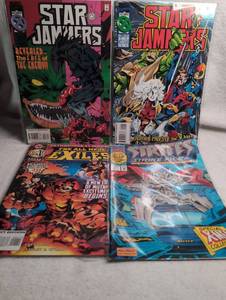 lot 1030 image: Marvel Comics Star Jammers Exiles X-Men Comic Books Lot -&nbsp 4 Issues