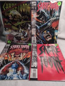 lot 1031 image: Marvel Sabretooth Comic Book Lot - 4 Issues