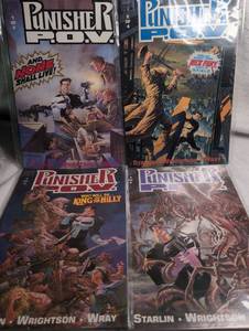 lot 1200 image: Punisher P.O.V. Comic Book Lot Marvel 1-4 Complete Series - 4 Issues