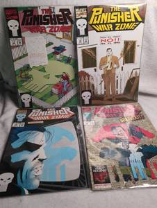 lot 1211 image: Marvel Comics The Punisher War Zone Comic Book Lot- 4 Issues
