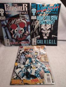 lot 1228 image: The Punisher War Journal Marvel Comics Lot Issues 69 70 72 - 3 Issues&nbsp