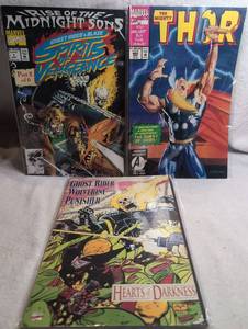 lot 1405 image: Marvel Comics Rise of Midnight Sons, The Mighty Thor #460, Ghost Rider Wolverine Punisher - 3 Issues&nbsp
