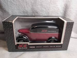 lot 2006 image: Ertl Collectibles 1938 Chevy Panel Truck Bank ACE Hardware 125 Scale F962