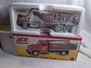 lot 2022 image: First Gear ACE Hardware 1955 Diamond-T Stake Truck with 5 Gallon Paint Bucket
