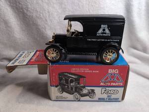 lot 2028 image: Big A Auto Parts 1917 Ford Model T Delivery Limited Edition Collector Series Bank 125 Scale