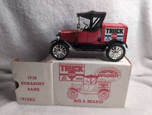 lot 2030 image: Wagner 1918 Runabout Bank Truck Stop Big A Brakes 100 Year Anniversary