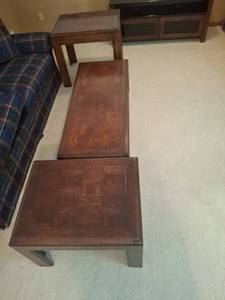 lot 1051 image: Lane Wooden Occasional Tables, Set of 3