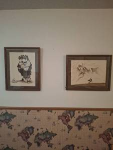 lot 1056 image: Framed Golf Illustrations - Duffer and The Judgment