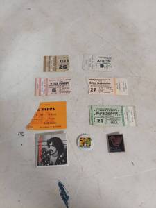 lot 2034 image: Button and Concert Ticket Stub Lot