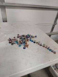 lot 2044 image: Lot of Miniature Charms on Glass Beads