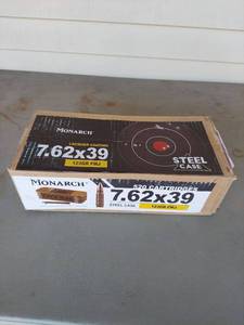 Monarch 7.62x39 123GR FMJ Steel Case Lacquer Coating Ammunition 520 Cartridges