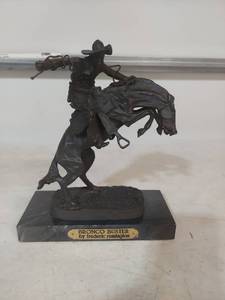 Bronze Bronco Buster by Frederic Remington Sculpture
