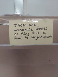 lot 1190 image: Shorty Wardrobe Boxes - 3 Pack