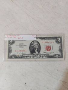lot 1207 image: Red Seal Two Dollar Note Series 1963, Uncirculated
