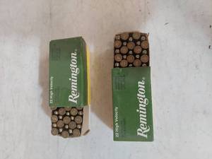 lot 1248 image: (2) Remington 22 High Velocity Long Rifle Ammunition 50-Round Boxes