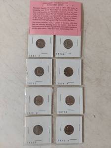 lot 1286 image: 8 Brilliant Uncirculated Roosevelt Dimes
