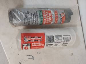 lot 1293 image: (2) Plastic Sheeting - 10 ft x 25 ft