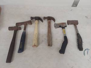 lot 1309 image: Lot of 6 Hammers and Hatchets