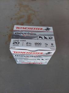 lot 2012 image: Winchester Universal 20 Gauge 2 34 Inches Shotshells