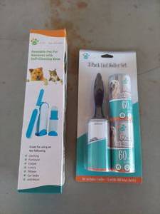 lot 2052 image: Pet Trends 3-Pack Lint Roller Set and Reusable Pet Fur Remover