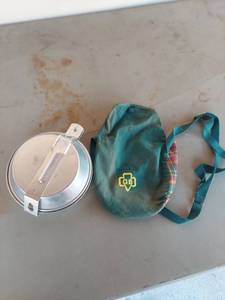 lot 2080 image: Girl Scouts Mess Kit with Carrying Pouch