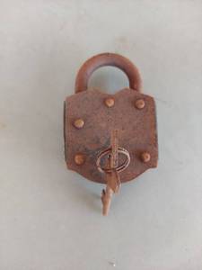 lot 2084 image: Vintage Padlock with Key