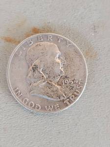 lot 2097 image: 1954 Franklin Silver Half Dollar
