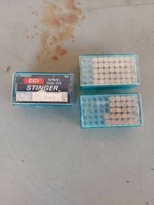 lot 2113 image: CCI Stinger 22LR Ammunition - 1 full, 2 partial - 117 rounds