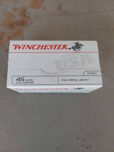 lot 2118 image: Winchester 45 AUTO - 230 GRAIN Full Metal Jacket - 100 Round Value Pack