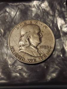 lot 2134 image: 1954-D Franklin Silver Half Dollar