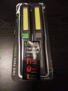 lot 2141 image: Litez All The Blip COB LED Task Light - Two Pack