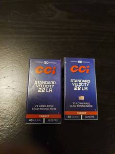 lot 2150 image: (2) CCI Standard Velocity 22 LR 40 Grain - 50 Cartridges