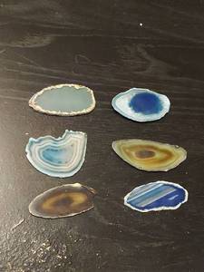 lot 2153 image: Agate Slice Specimens - 6 Pieces Polished Geode