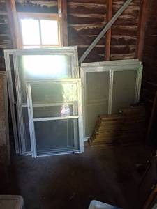 lot 1037 image: Storm Windows - Lot of 13, Assorted Sizes