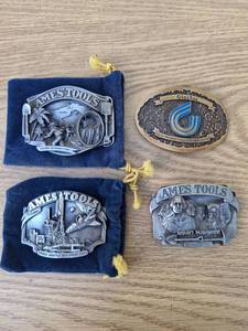 lot 1044 image: Ames Tools Limited Edition Belt Buckles - Lot of 4